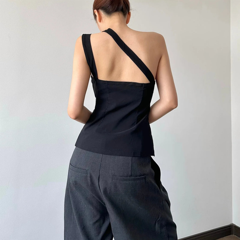 Calliope Asymmetrical Cutout Top One-piece