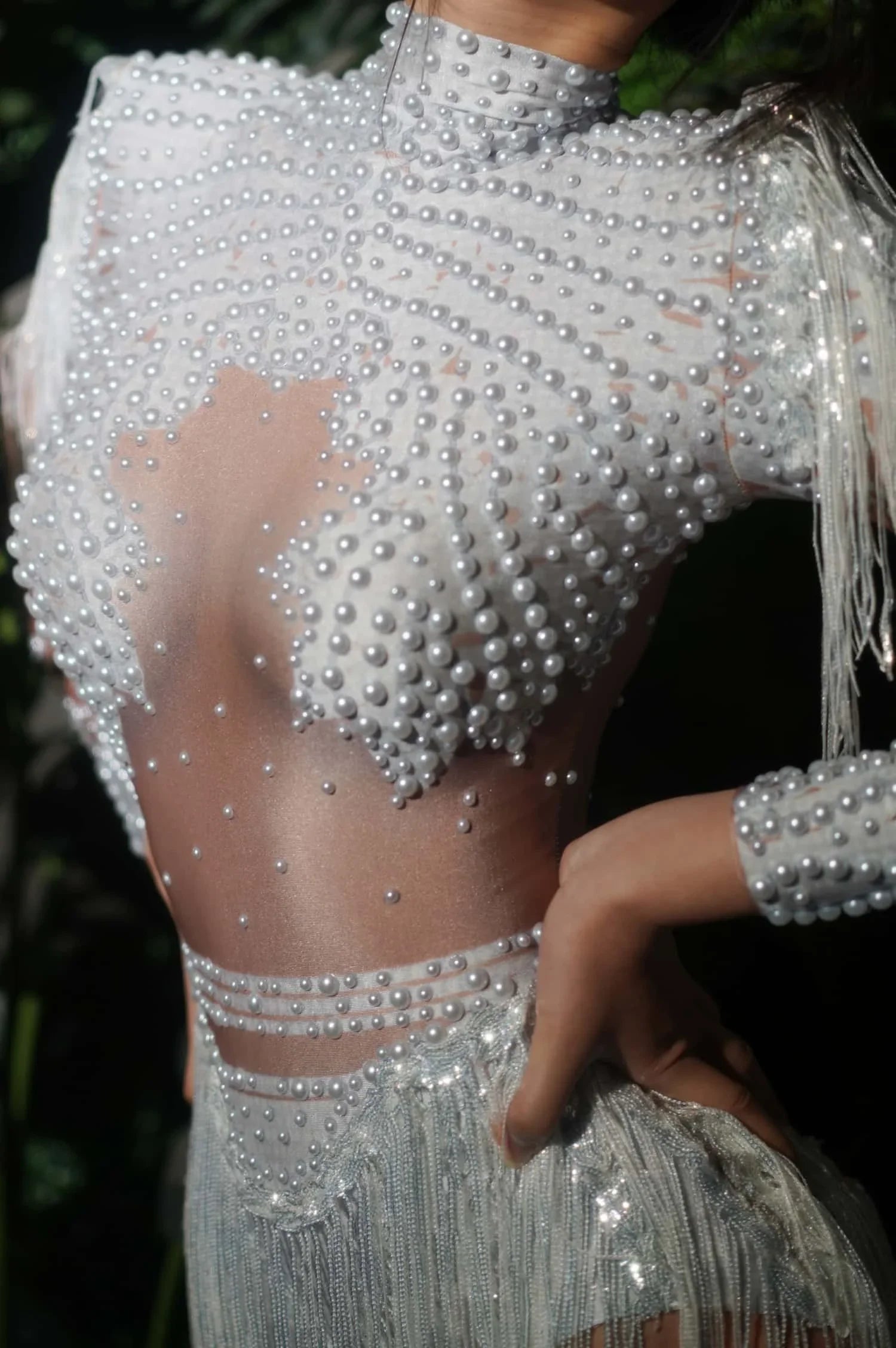 Alouette Sequin Tassel Bodysuit & Gloves Performance Separates Secondary image