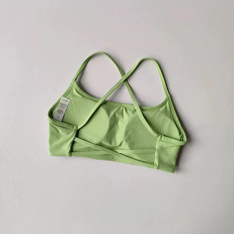 Vera Cross-Back Quick-Dry Sports Bra Top One-piece