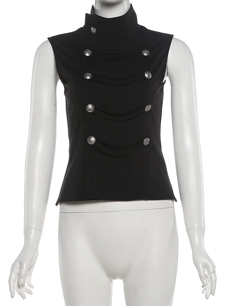 Rogue Buttoned Vest & Shorts Set Two-piece