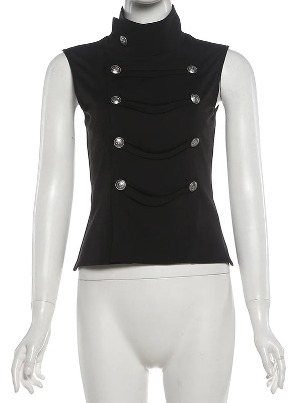Rogue Buttoned Vest & Shorts Set Two-piece