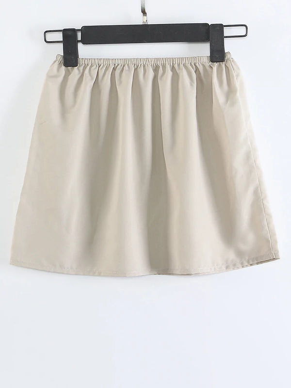 Seraphina Ruffle Satin Midi Skirt One-piece