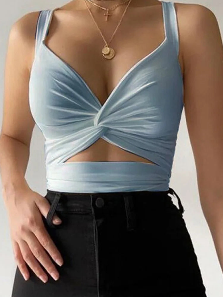 Bella Twist Cutout Sleeveless Tank Top One-piece