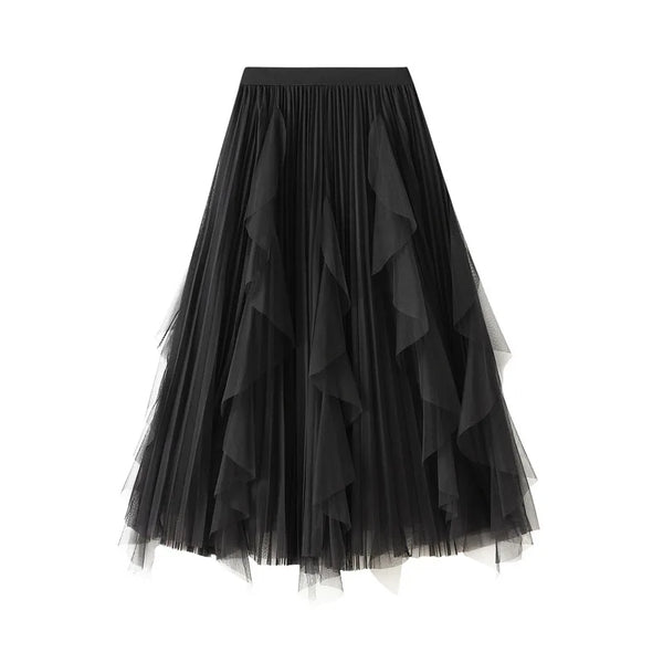 Kiara A-Line Mesh Midi Skirt One-piece