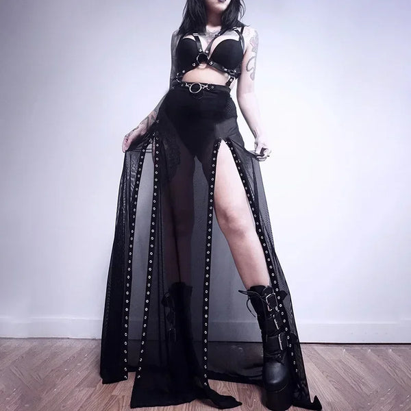 Freya Lace Mesh Maxi Skirt One-piece