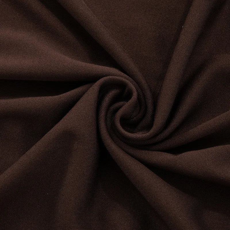 Valentina Cocoa Lace Draped Maxi Dress