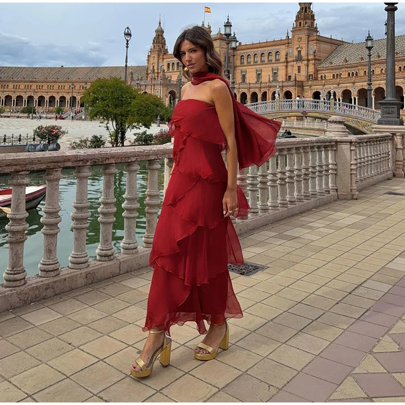 Serenade Tiered-Ruffle Maxi Dress