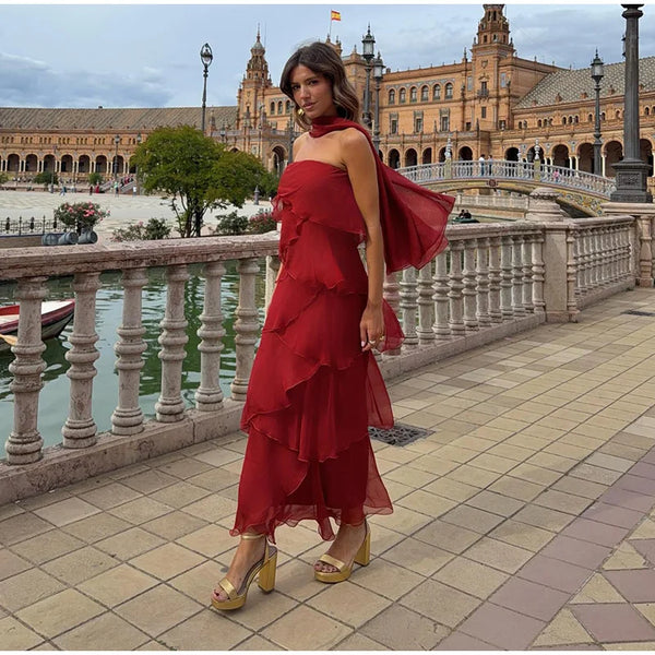 Serenade Tiered-Ruffle Maxi Dress
