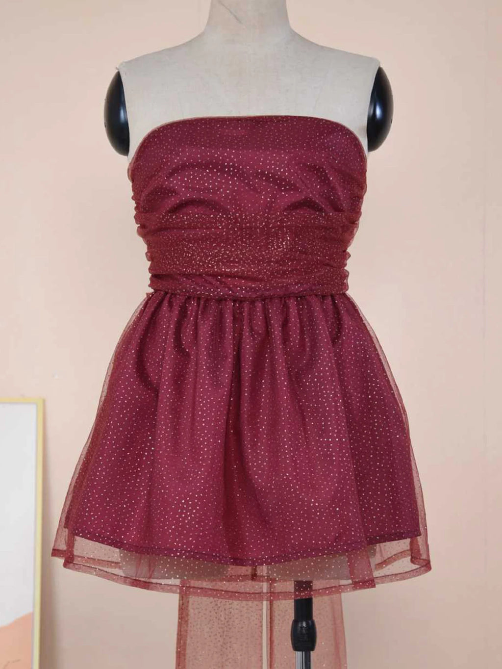 Adeline Mesh Strapless Mini Dress
