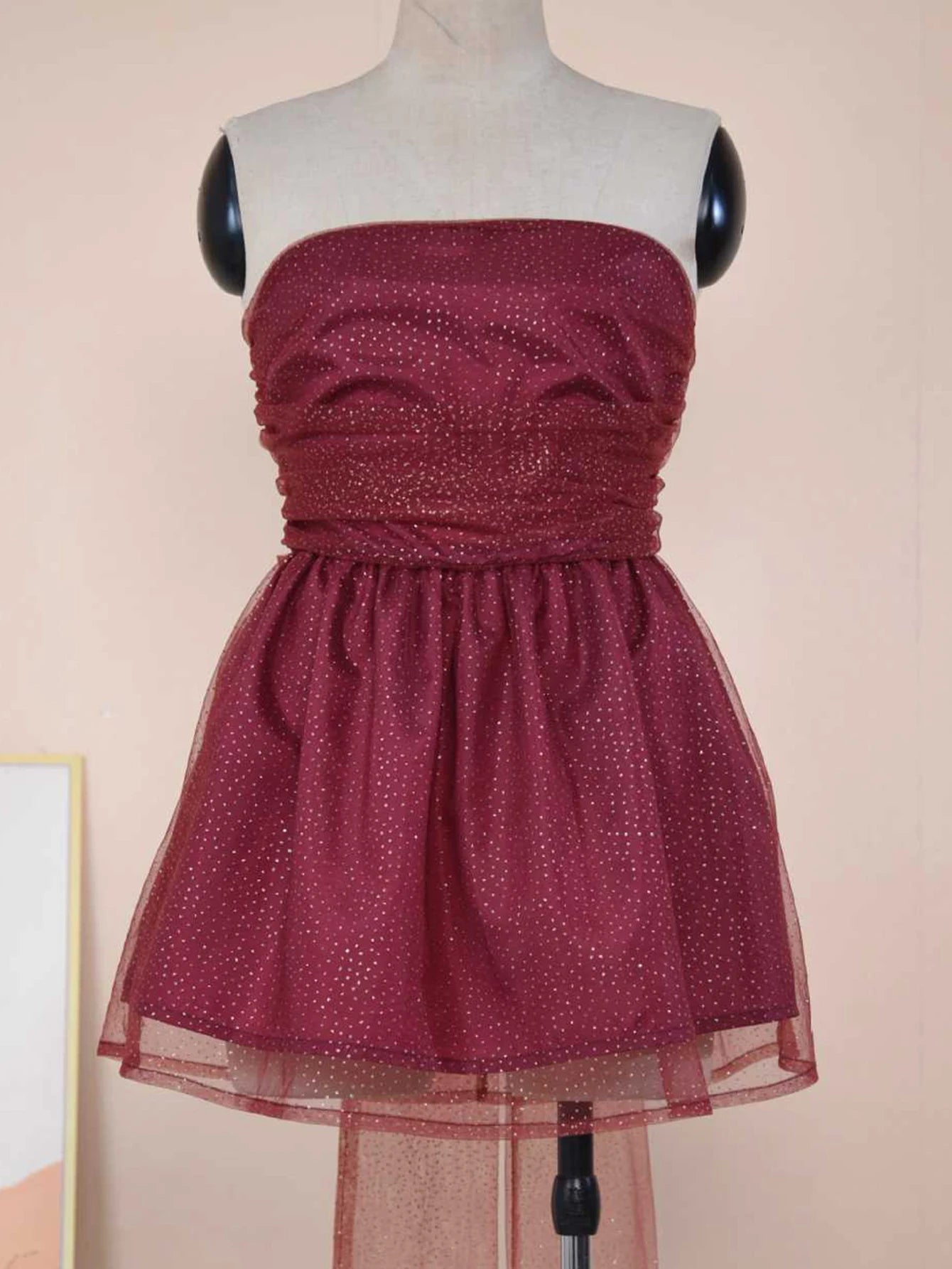 Adeline Mesh Strapless Mini Dress