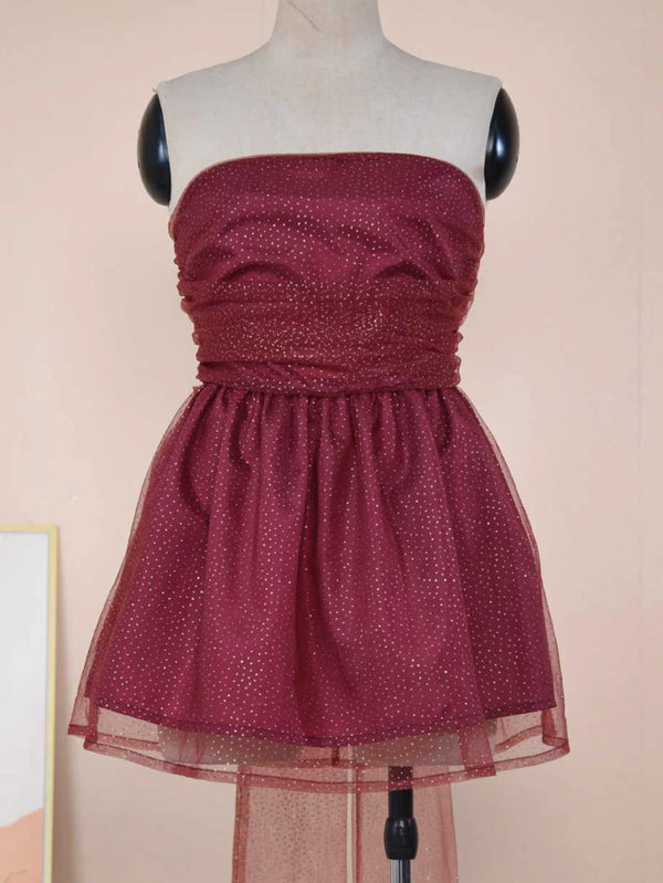 Adeline Mesh Strapless Mini Dress