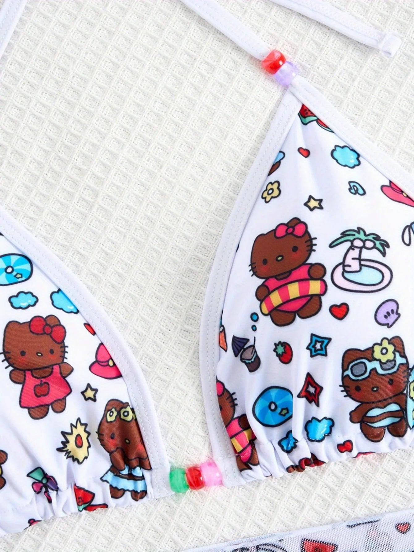 Mimi Cartoon Cat Bikini Three-piece
