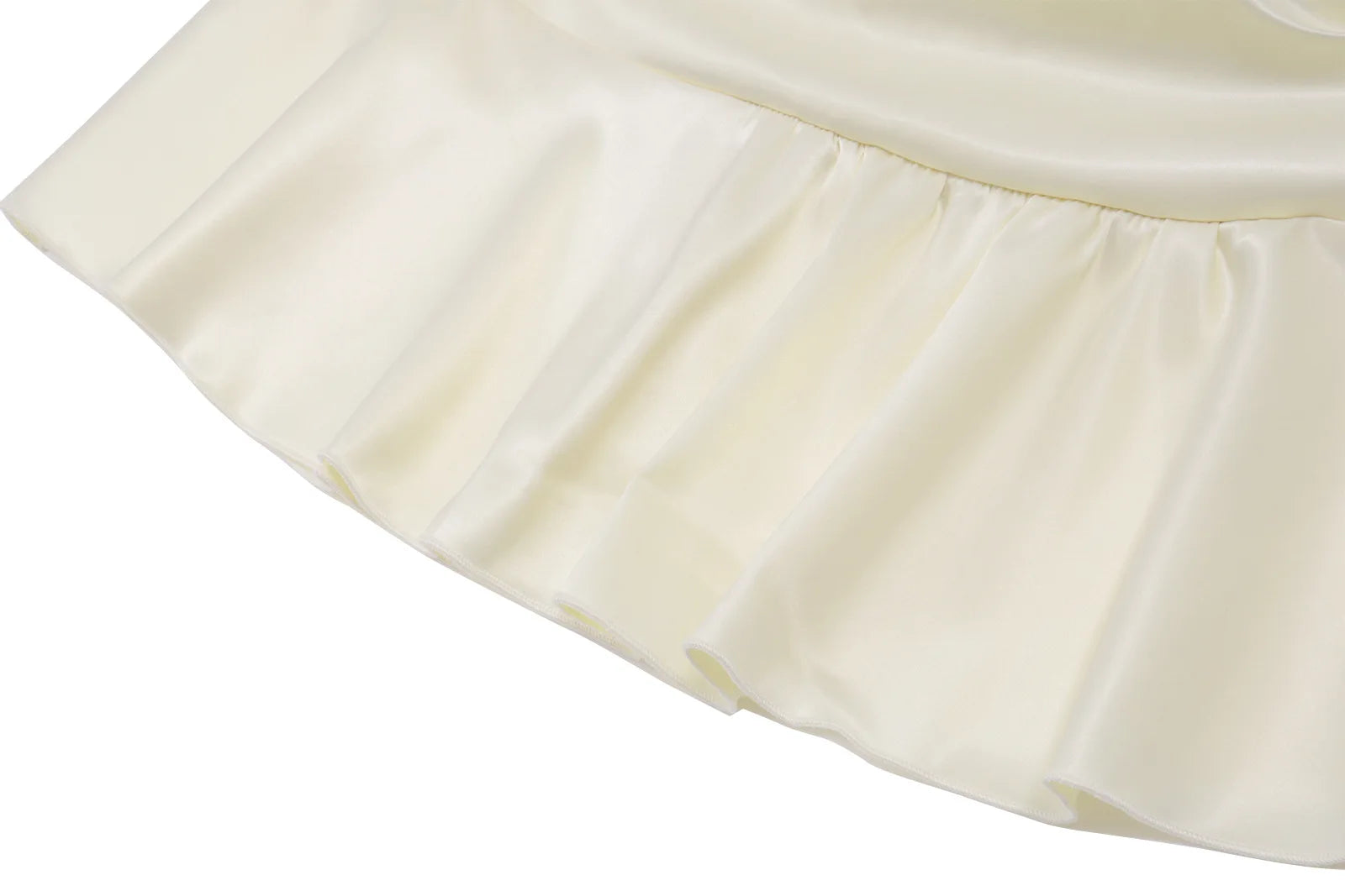 Rosina Satin Ruched Mini Skirt Set Two-piece