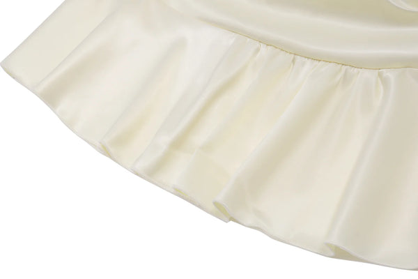 Rosina Satin Ruched Mini Skirt Set Two-piece