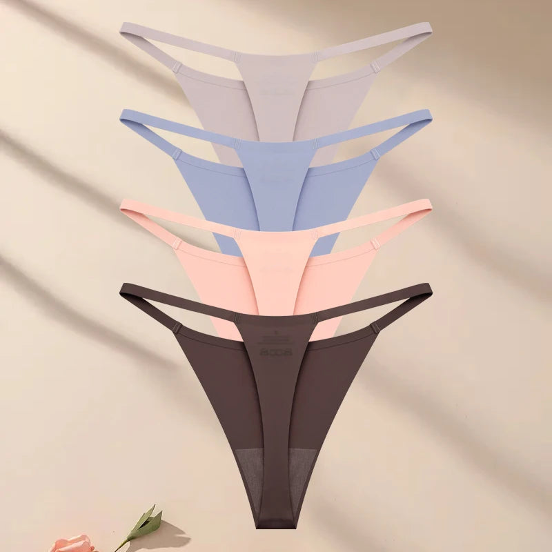Silque Seamless G-String Panty Pack Lingerie 4-piece