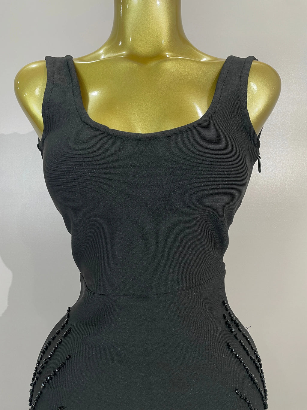 Briseis Beaded Tassel Backless Mini Dress