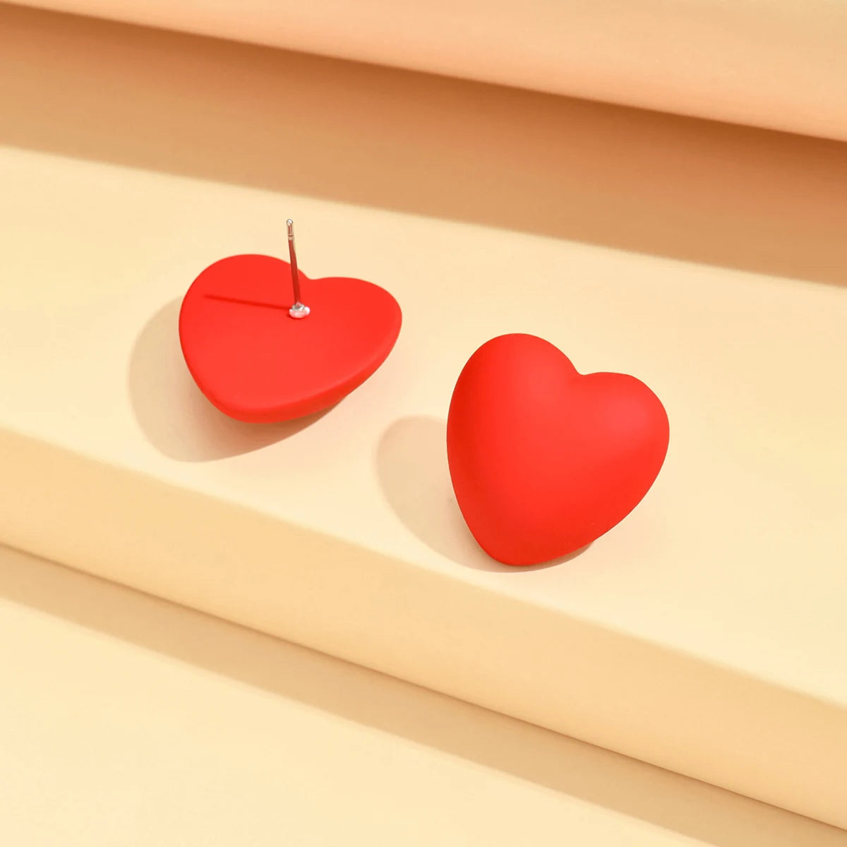 Amorette Heart Stud Earrings