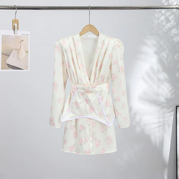 Adeline Elegant Long-Sleeve Mini Dress