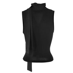 Cecelia Soft Whisper Ruched Draped Sleeveless Scarf Top One-piece
