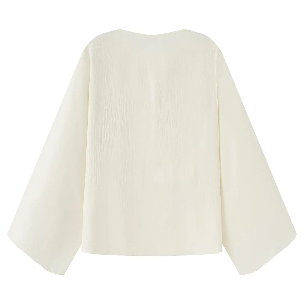 Evangelina Embroidered Lace Bell-Sleeve Tie-Neck Blouse & Mini Skirt Two-piece