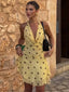 Marbella Polka Dot Halter Mini Dress