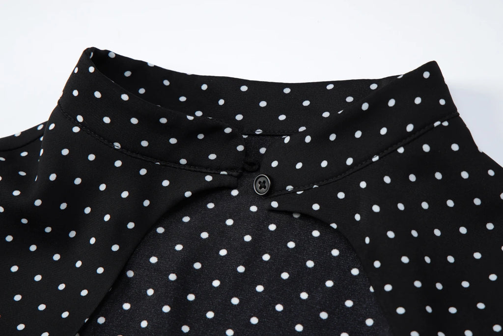 Dulzura Women'S Sexy Hollow Out Short Sleeve Lace Up Polka Dot T-Shirt Vintage Casual Y2K Top Party Club Street Summer Clothes