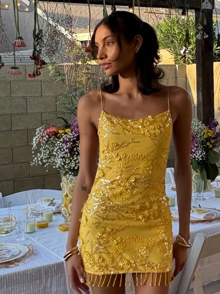 Sienna Soleil Floral Sequin Mini Dress