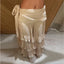 Leokadia Layered Ruffle Tiered Tie-Waist Side-Slit Maxi Skirt One-piece