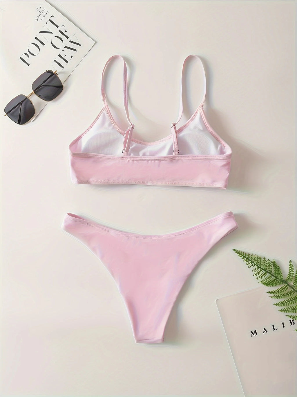 Lena Adjustable Solid Bikini Two-piece