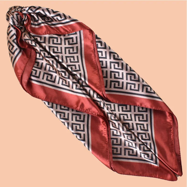 Marlena Letter-Print Square Scarf