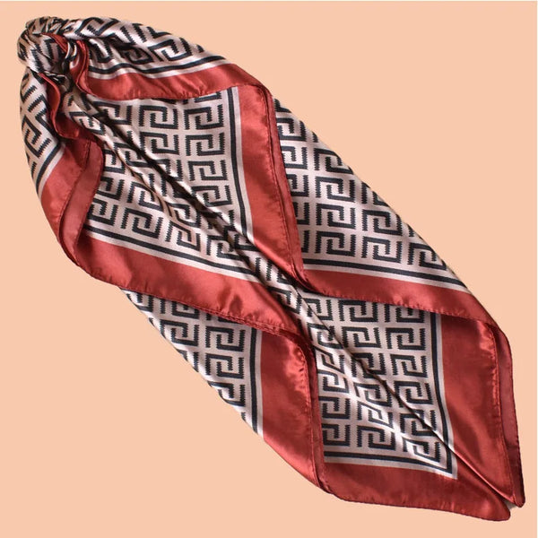 Marlena Letter-Print Square Scarf