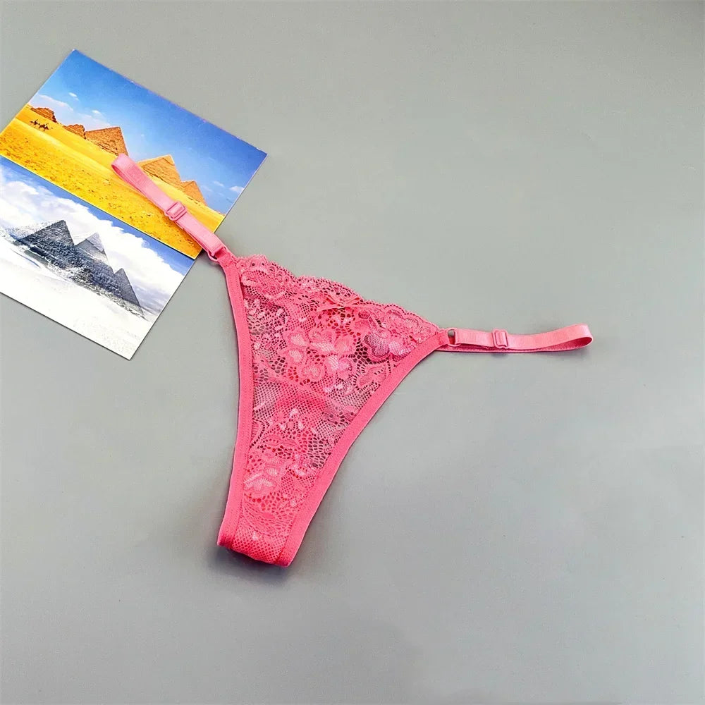 Celestine Adjustable Lace Thong Pack Lingerie 3-piece