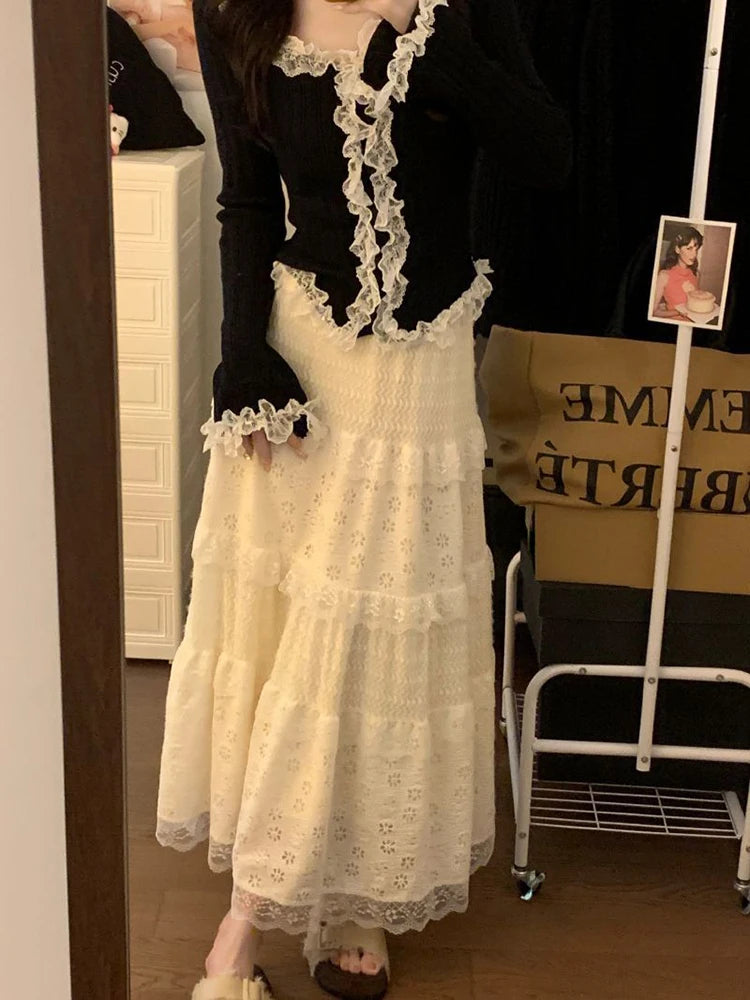 Bianca Lace Midi Skirt One-piece