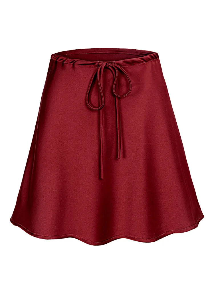 Esme A-Line Satin Mini Skirt One-piece