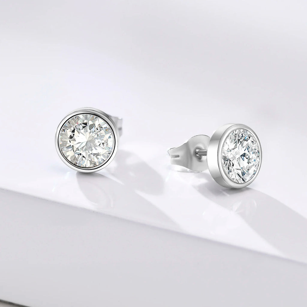 Sienna Stainless-Steel Zircon Earring Collection