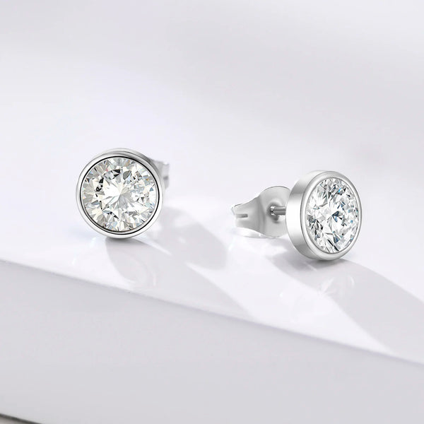 Sienna Stainless-Steel Zircon Earring Collection
