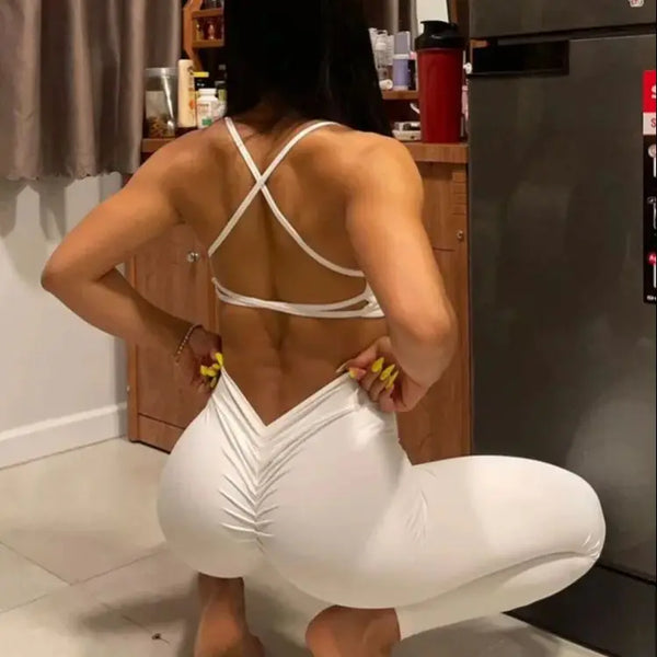 Vera Cross-Back Quick-Dry Sports Bra Top One-piece