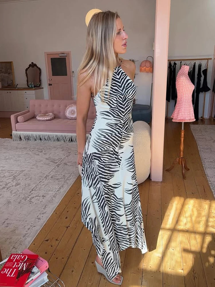 Bianca Zebra Print Resort Maxi Dress