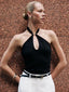 Greta Cutout Sleeveless Halter Top One-piece