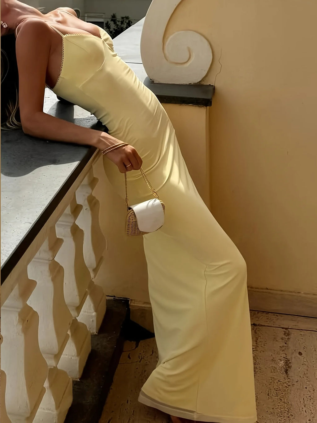 Isabella Soleil Yellow Maxi Dress