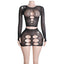 Eclipse Venom Fishnet Rhinestone Lingerie Two-piece