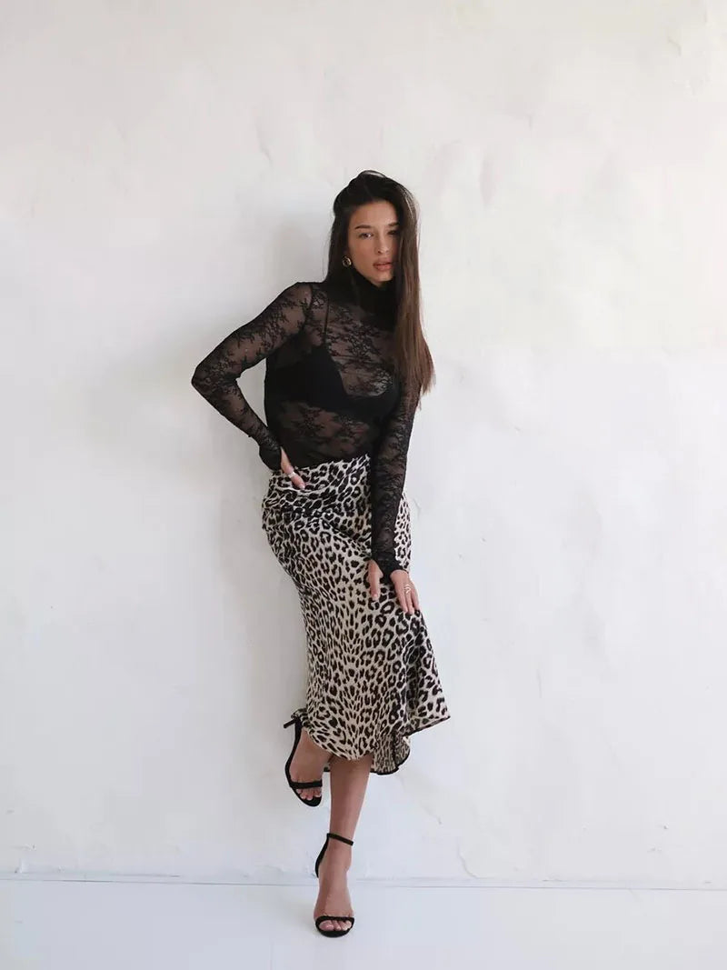 Ottilie Satin Midi Skirt One-piece