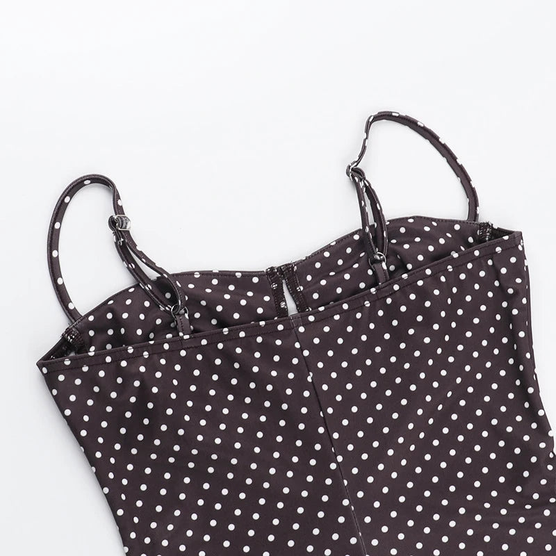 Marlowe Polka-Dot Bustier Mini Dress
