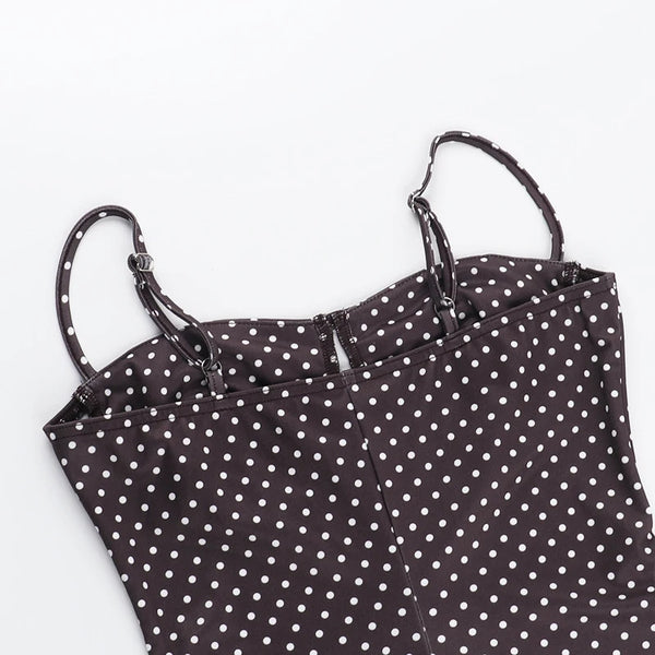 Marlowe Polka-Dot Bustier Mini Dress