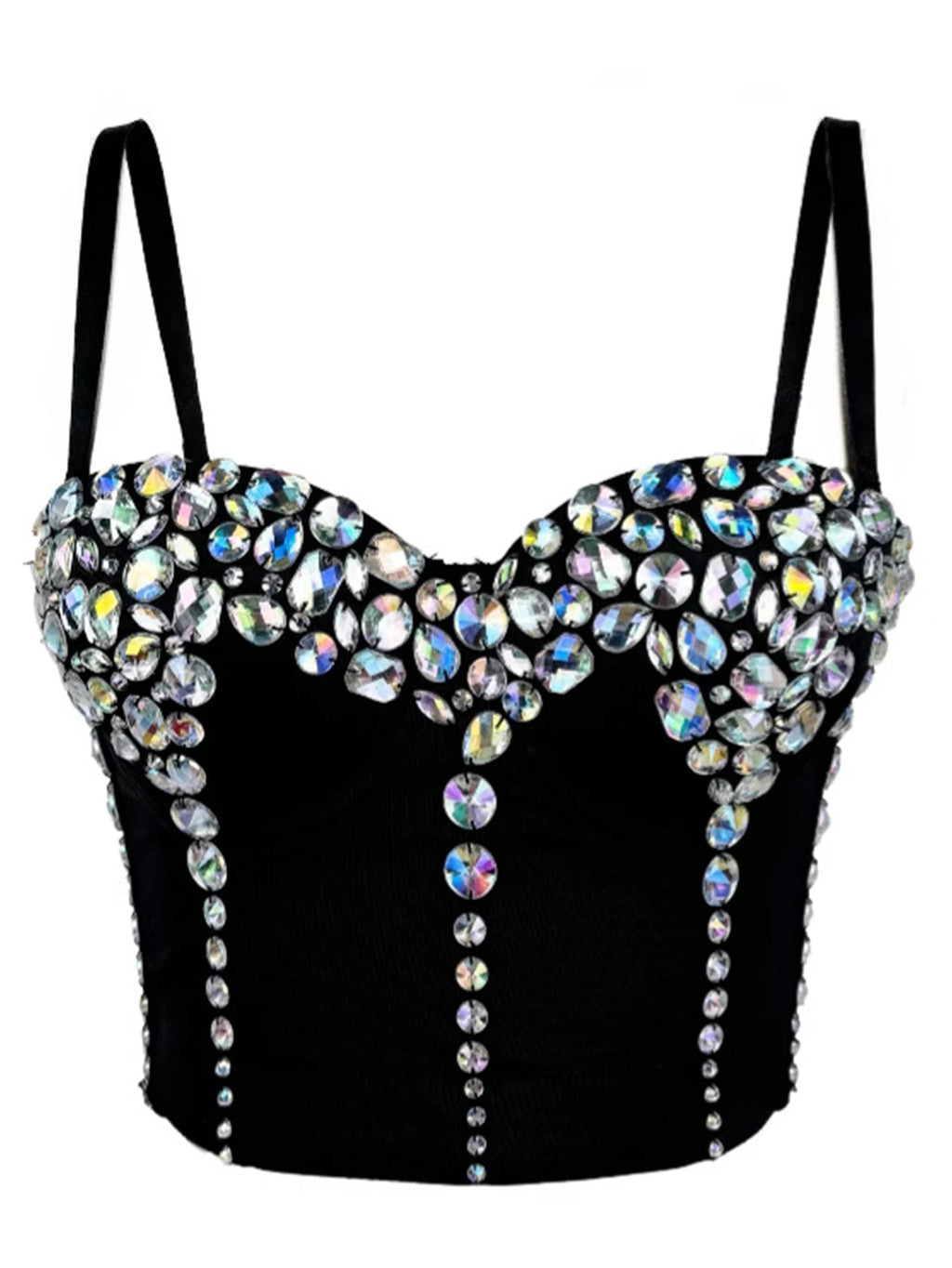 Sexy halter corset crop top women clothing summer cropped rhinestone bustier bra tank top hotwife rave outfits club party tops