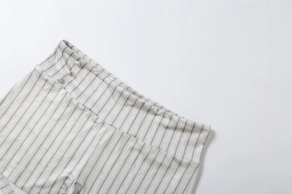 Emery Striped Halter Shorts Set Two-piece