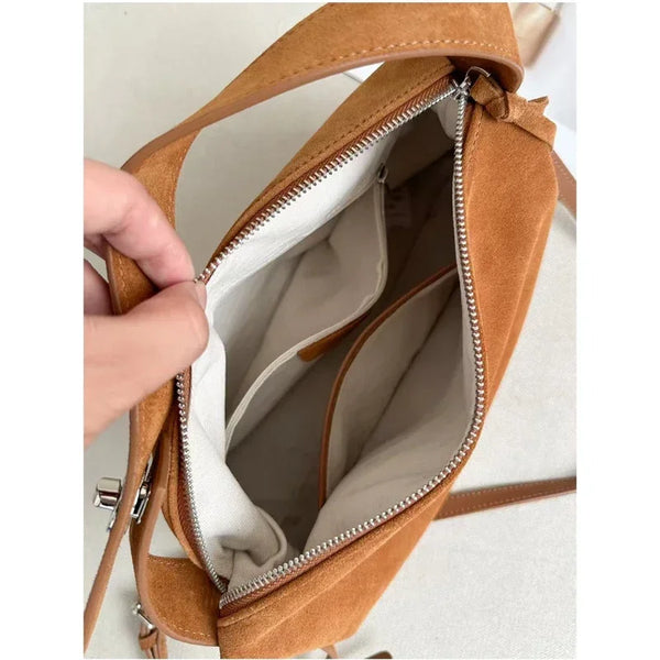 Blaire Matte Leather Boston Bag