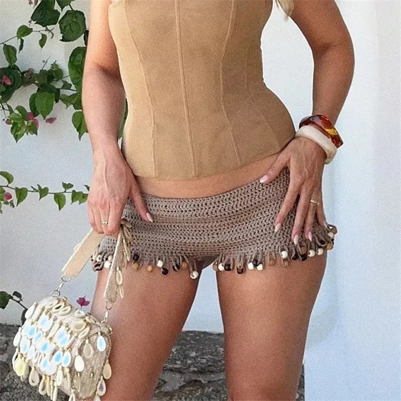 Keira Beaded Crochet Mini Shorts Apparel One-piece Main image