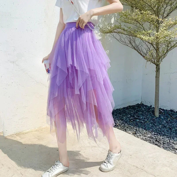 Juliette A-Line Mesh Midi Skirt One-piece