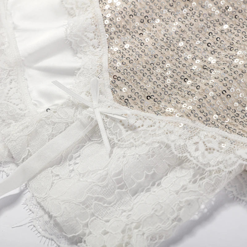 Seraphina Sequin Sheer Top & Mini Skirt Collection